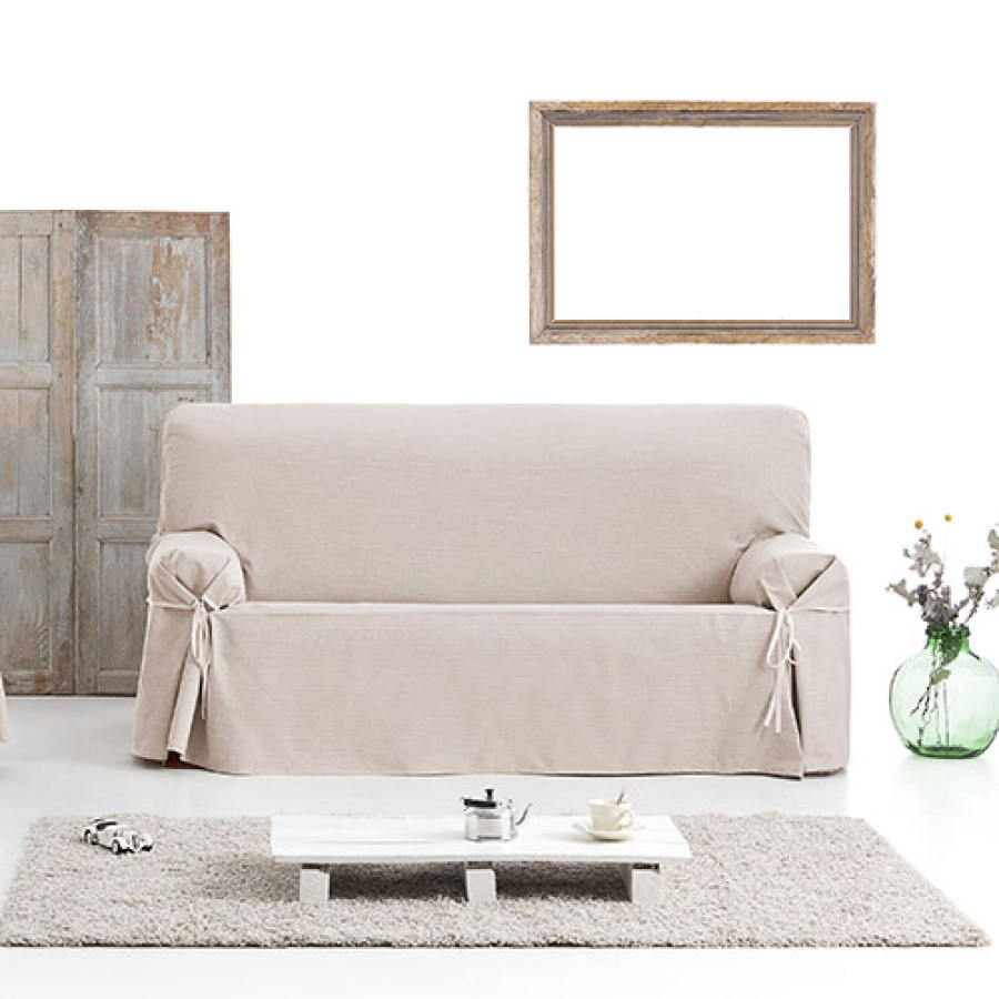 Κάλυμμα Αδιάβροχο για Διθέσιο Καναπέ Universal με δεσίματα Newhome Garona Protect 00 εκρού