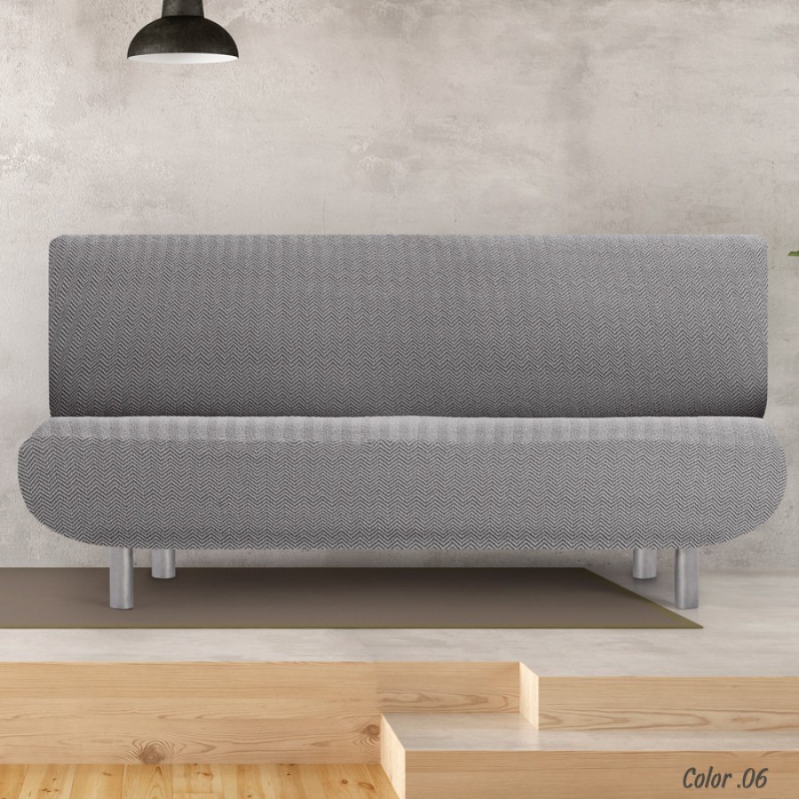 Κάλυμμα για Καναπέ-κρεβάτι Διπλής Ελαστικότητας Newhome Jaz 06 γκρι