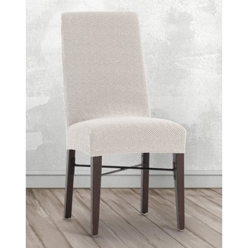 Κάλυμμα καρέκλας (σετ 2 τεμάχια) διπλής ελαστικότητας Newhome Jaz 00 εκρού