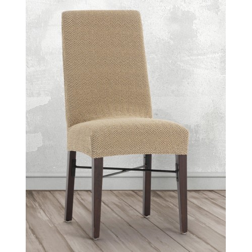 Κάλυμμα καρέκλας (σετ 2 τεμάχια) διπλής ελαστικότητας Newhome Jaz 01 μπεζ