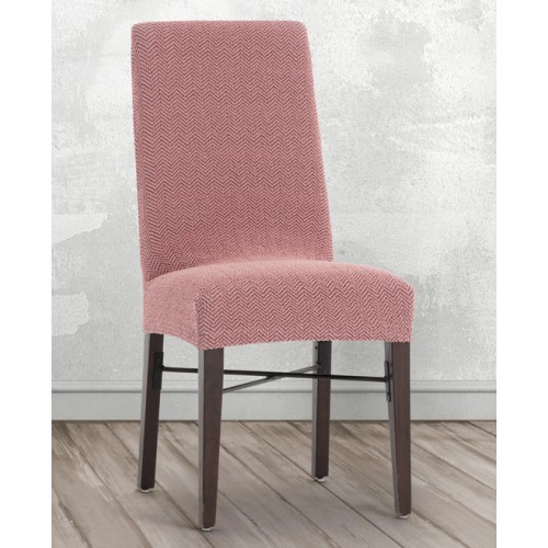 Κάλυμμα καρέκλας (σετ 2 τεμάχια) διπλής ελαστικότητας Newhome Jaz 02 ροζ