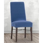 Κάλυμμα καρέκλας (σετ 2 τεμάχια) διπλής ελαστικότητας Newhome Jaz 03 μπλε