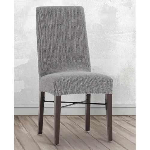 Κάλυμμα καρέκλας (σετ 2 τεμάχια) διπλής ελαστικότητας Newhome Jaz 06 γκρι