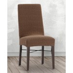 Κάλυμμα καρέκλας (σετ 2 τεμάχια) διπλής ελαστικότητας Newhome Jaz 07 καφέ