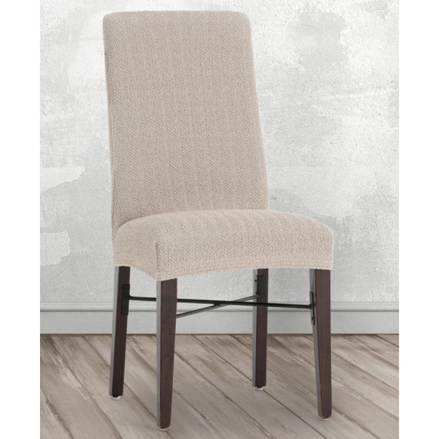 Κάλυμμα καρέκλας (σετ 2 τεμάχια) διπλής ελαστικότητας Newhome Jaz 11 άμμος