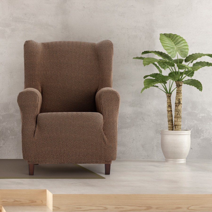 Κάλυμμα για Μπερζέρα Διπλής Ελαστικότητας Newhome Jaz 07 καφέ