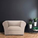 Κάλυμμα για Πολυθρόνα τύπου Chesterfield-Klippan Διπλής Ελαστικότητας Newhome Jaz 11 άμμος