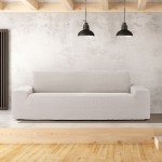 Κάλυμμα για Τριθέσιο καναπέ Διπλής Ελαστικότητας Newhome Jaz 00 εκρού