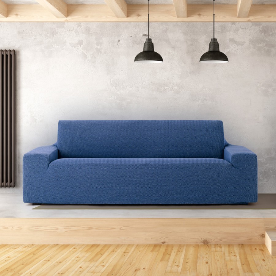 Κάλυμμα για Τριθέσιο καναπέ Διπλής Ελαστικότητας Newhome Jaz 03 μπλε