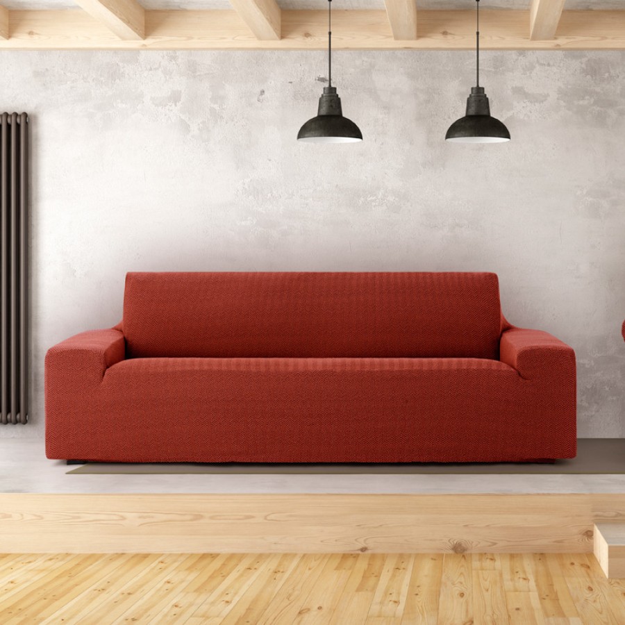 Κάλυμμα για Διθέσιο καναπέ Διπλής Ελαστικότητας Newhome Jaz 09 κεραμιδί