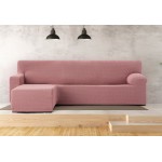 Κάλυμμα γωνιακού καναπέ (250-360) με αριστερό ανάκλιντρο και κοντό μπράτσο Newhome Jaz 02 ροζ