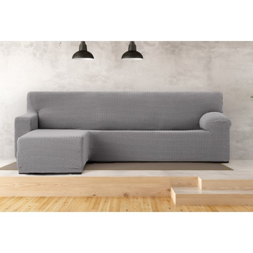 Κάλυμμα γωνιακού καναπέ (250-360) με αριστερό ανάκλιντρο και κοντό μπράτσο Newhome Jaz Jaz 06 γκρι