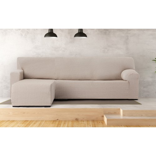 Κάλυμμα γωνιακού καναπέ (250-360) με αριστερό ανάκλιντρο και κοντό μπράτσο Newhome Jaz 11 άμμος