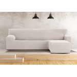 Κάλυμμα γωνιακού καναπέ (250-360) με δεξί ανάκλιντρο με κοντό μπράτσο Newhome Jaz 00 εκρού