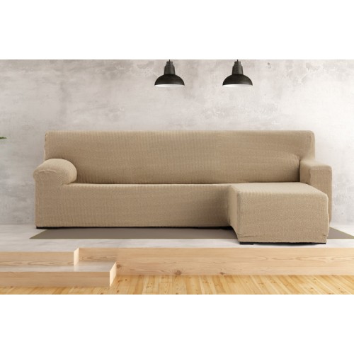 Κάλυμμα γωνιακού καναπέ (250-360) με δεξί ανάκλιντρο με κοντό μπράτσο Newhome Jaz 01 μπεζ