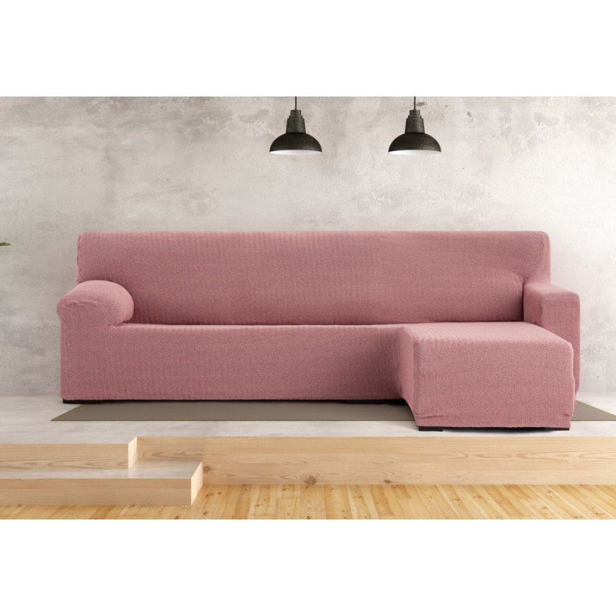 Κάλυμμα γωνιακού καναπέ (250-360) με δεξί ανάκλιντρο με κοντό μπράτσο Newhome Jaz 02 ροζ