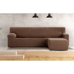 Κάλυμμα γωνιακού καναπέ (250-360) με δεξί ανάκλιντρο με κοντό μπράτσο Newhome Jaz 07 καφέ