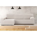 Κάλυμμα γωνιακού καναπέ (250-360) με αριστερό ανάκλιντρο και μακρύ μπράτσο Newhome Jaz 00 εκρού