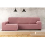Κάλυμμα γωνιακού καναπέ (250-360) με αριστερό ανάκλιντρο και μακρύ μπράτσο Newhome Jaz 02 ροζ