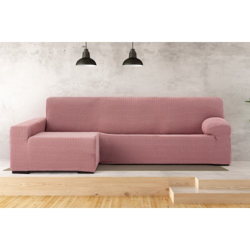 Κάλυμμα γωνιακού καναπέ (250-360) με αριστερό ανάκλιντρο και μακρύ μπράτσο Newhome Jaz 02 ροζ