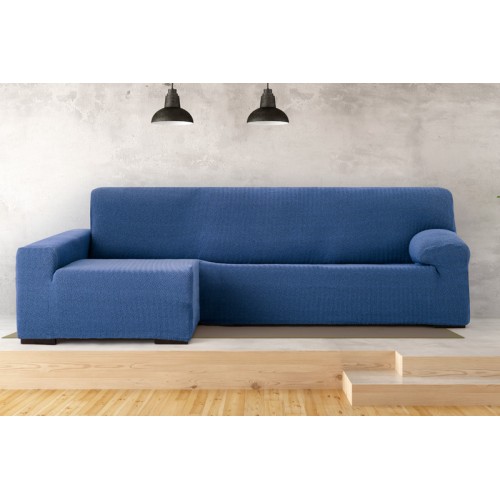 Κάλυμμα γωνιακού καναπέ (250-360) με αριστερό ανάκλιντρο και μακρύ μπράτσο Newhome Jaz 03 μπλε