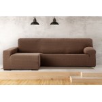 Κάλυμμα γωνιακού καναπέ (250-360) με αριστερό ανάκλιντρο και μακρύ μπράτσο Newhome Jaz 07 καφέ