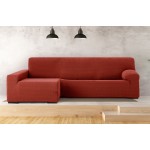 Κάλυμμα γωνιακού καναπέ (250-360) με αριστερό ανάκλιντρο και μακρύ μπράτσο Newhome Jaz 09 κεραμιδί
