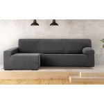 Κάλυμμα γωνιακού καναπέ (250-360) με αριστερό ανάκλιντρο και μακρύ μπράτσο Newhome Jaz 16 ανθρακί