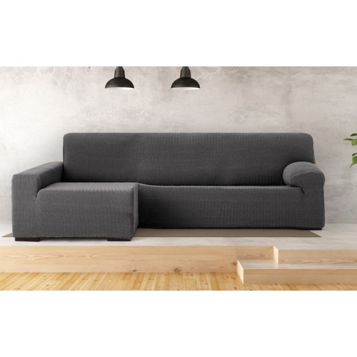 Κάλυμμα γωνιακού καναπέ (250-360) με αριστερό ανάκλιντρο και μακρύ μπράτσο Newhome Jaz 16 ανθρακί