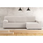 Κάλυμμα γωνιακού καναπέ (250-360) με δεξί ανάκλιντρο με μακρύ μπράτσο Newhome Jaz 00 εκρού