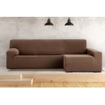 Κάλυμμα γωνιακού καναπέ (250-360) με δεξί ανάκλιντρο με μακρύ μπράτσο Newhome Jaz 07 καφέ