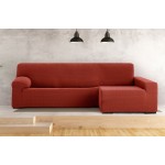 Κάλυμμα γωνιακού καναπέ (250-360) με δεξί ανάκλιντρο με μακρύ μπράτσο Newhome Jaz 09 κεραμιδί