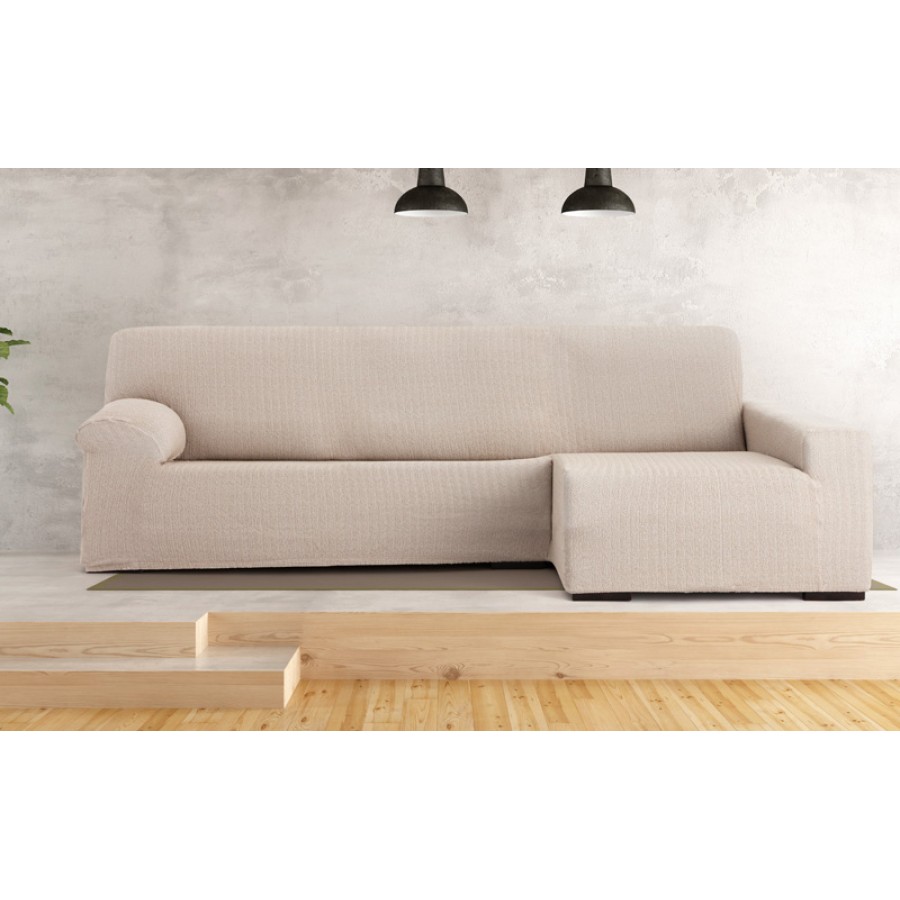 Κάλυμμα γωνιακού καναπέ (250-360) με δεξί ανάκλιντρο με μακρύ μπράτσο Newhome Jaz 11 άμμος