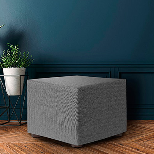 Κάλυμμα για πουφ-σκαμπώ (40x40) Διπλής ελαστικότητας Newhome Jaz 06 γκρι