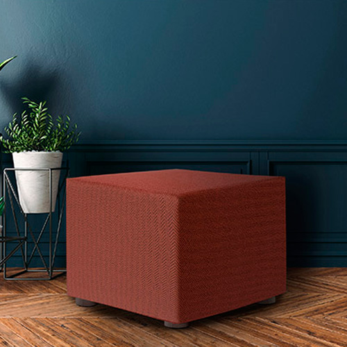Κάλυμμα για πουφ-σκαμπώ (40x40) Διπλής ελαστικότητας Newhome Jaz 09 κεραμιδί