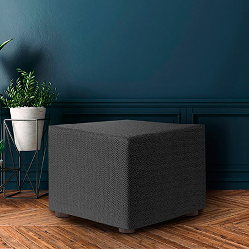 Κάλυμμα για πουφ-σκαμπώ (40x40) Διπλής ελαστικότητας Newhome Jaz 16 ανθρακί