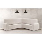 Κάλυμμα Γωνιακού καναπέ (450-600) Διπλής Ελαστικότητας Newhome Jaz 00 εκρού