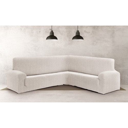 Κάλυμμα Γωνιακού καναπέ (450-600) Διπλής Ελαστικότητας Newhome Jaz 00 εκρού