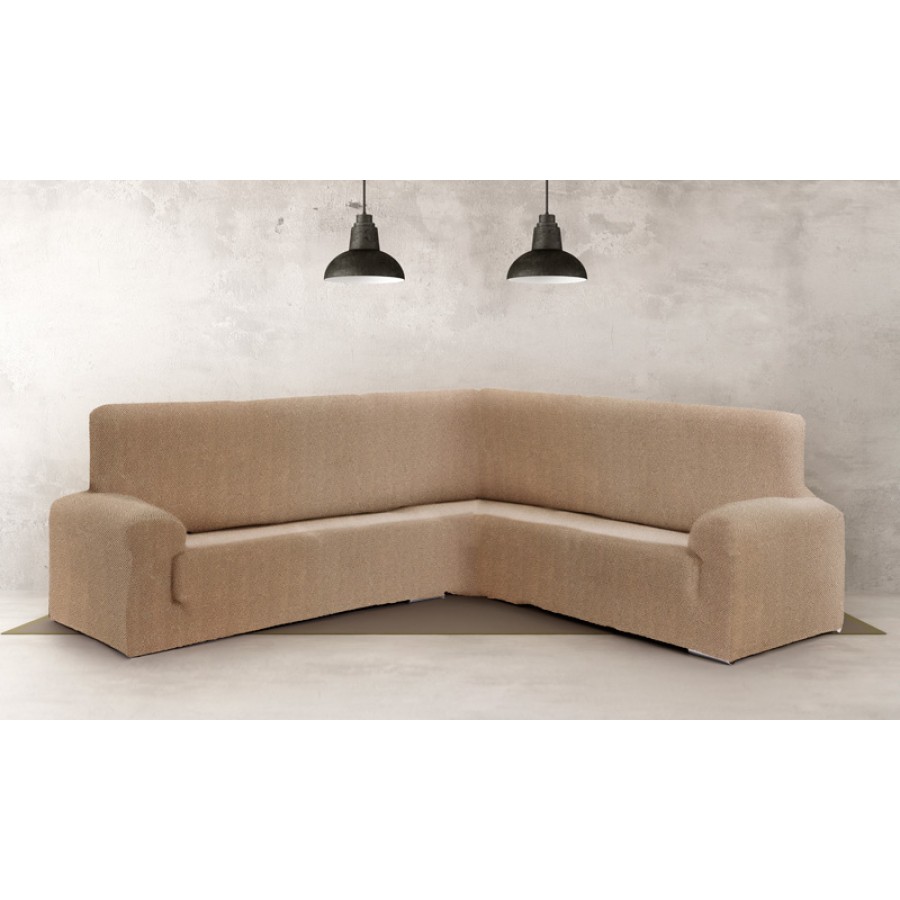 Κάλυμμα Γωνιακού καναπέ (350-450) Διπλής Ελαστικότητας Newhome Jaz 01 μπεζ
