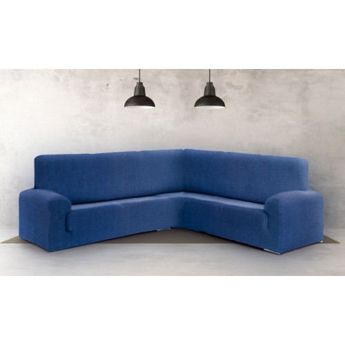 Κάλυμμα Γωνιακού καναπέ (450-600) Διπλής Ελαστικότητας Newhome Jaz 03 μπλε