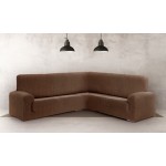 Κάλυμμα Γωνιακού καναπέ (450-600) Διπλής Ελαστικότητας Newhome Jaz 07 καφέ