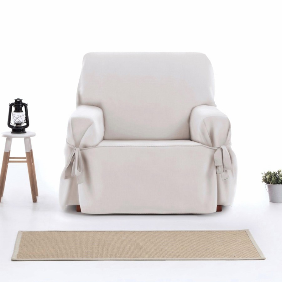 Κάλυμμα για Πολυθρόνα Universal με δεσίματα Newhome Levante 00 Λευκό