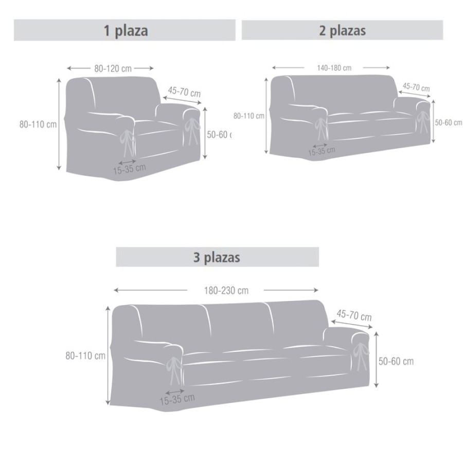Κάλυμμα για Πολυθρόνα Universal με δεσίματα Newhome Levante 01 Μπεζ