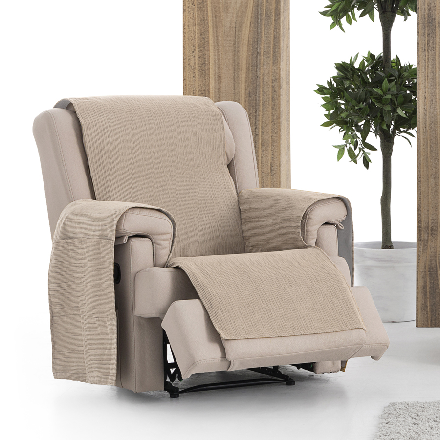 Κάλυμμα Αδιάβροχο Σενίλ για Πολυθρόνα Newhome Loira Protect Practica 01 μπεζ