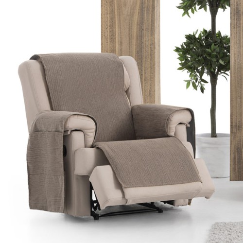 Κάλυμμα Αδιάβροχο Σενίλ για Πολυθρόνα Newhome Loira Protect Practica 11 σκούρο μπεζ