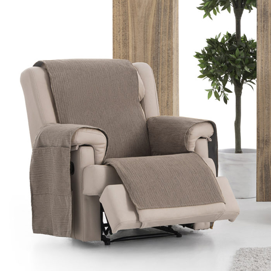 Κάλυμμα Αδιάβροχο Σενίλ για Πολυθρόνα Newhome Loira Protect Practica 11 σκούρο μπεζ