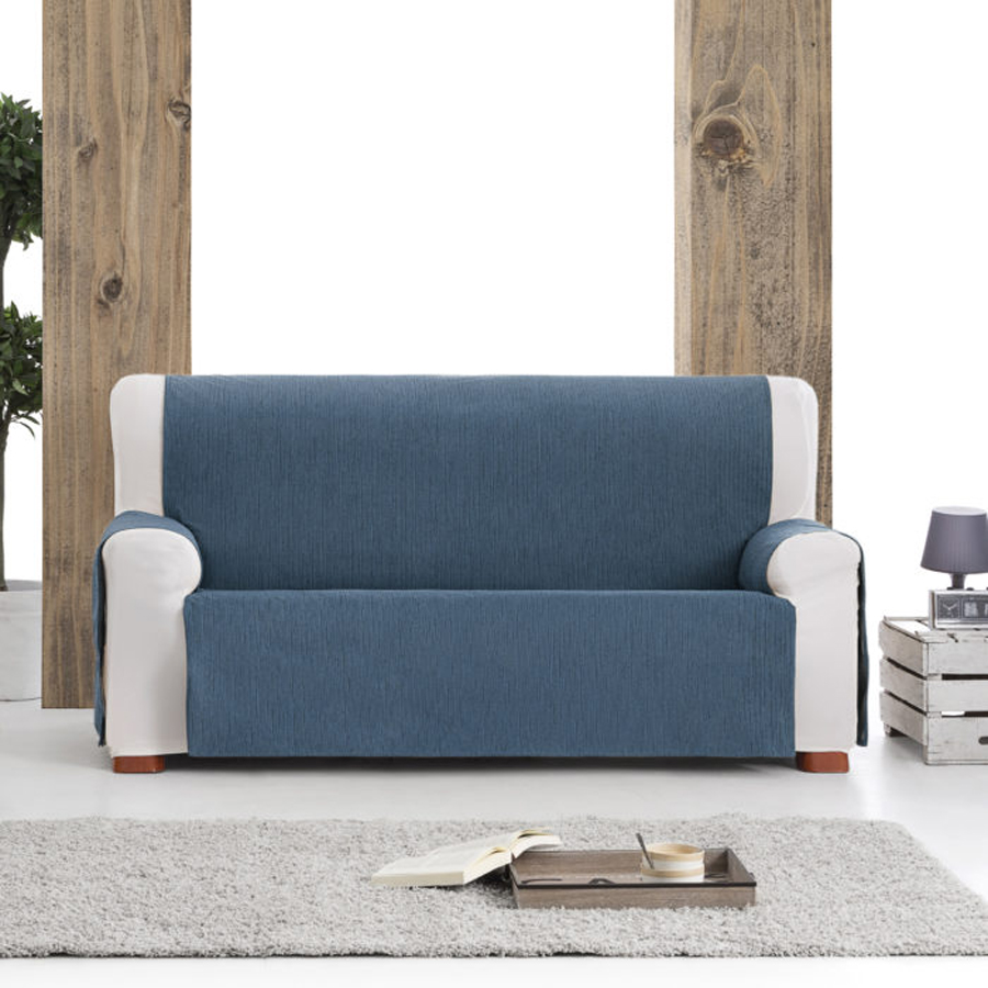 Κάλυμμα Αδιάβροχο Σενίλ για Τριθέσιο Καναπέ  Newhome Loira Protect Practica 03 μπλε