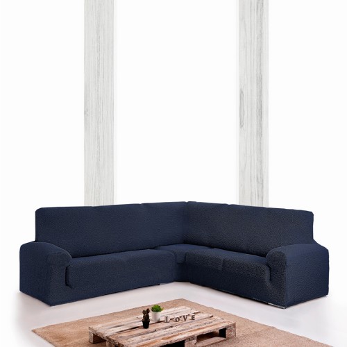 Κάλυμμα Γωνιακού καναπέ (350-450) Διπλής Ελαστικότητας Newhome Roc 03 Μπλε
