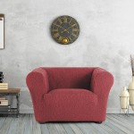 Κάλυμμα για Πολυθρόνα τύπου Chesterfield-Klippan Διπλής Ελαστικότητας Newhome Roc 08 μπορντό