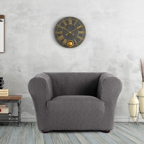 Κάλυμμα για Πολυθρόνα τύπου Chesterfield-Klippan Διπλής Ελαστικότητας Newhome Roc 16 Σκούρο Γκρι